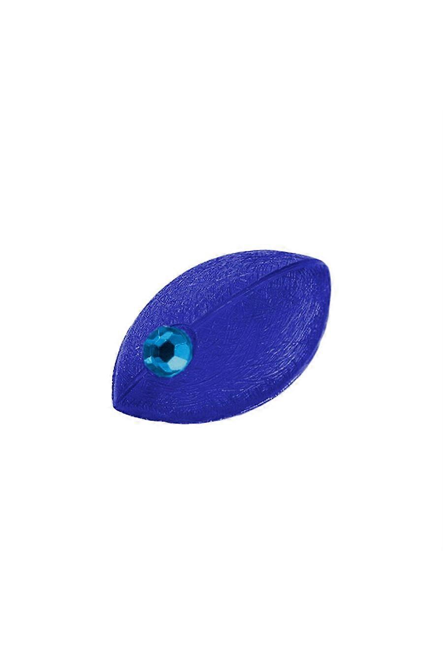 Brooch Oval Mouse Shape Blue With Rhinestone - Gl00106