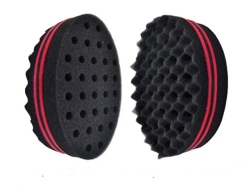 2-Pack Reversible Hair Brush Sponges for Locking Afro Curls Twists for Fearful Curls