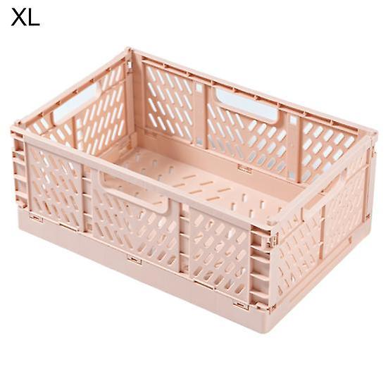 Storage Basket Folding Large Capacity Load Bearing Collapsible Plastic Storage Crate Box for Kitchen