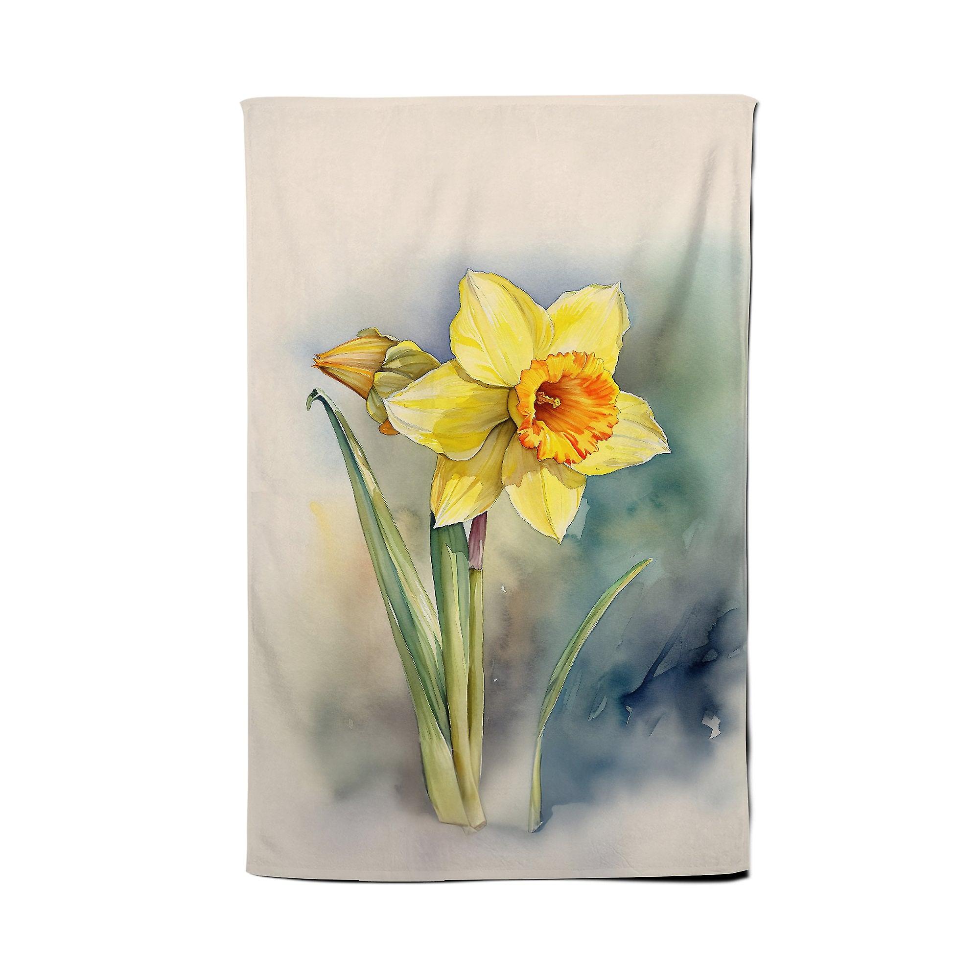 Daffodil Watercolour Tea Towel