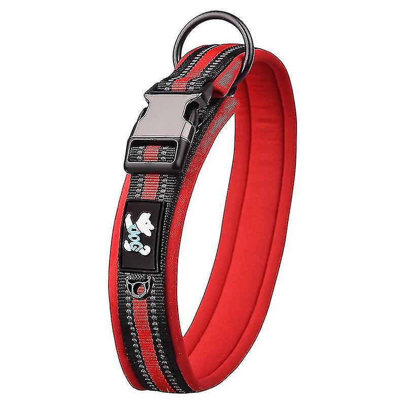 Collar Dog Soft Padded Adjustable Reflective Puppy Pet