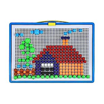 Kids Puzzle Mosaic Pegboard Jigsaw Kids Pegboard Jigsaw Pegboard Puzzle Mushroom Nail Jigsaw Puzzle[hs]