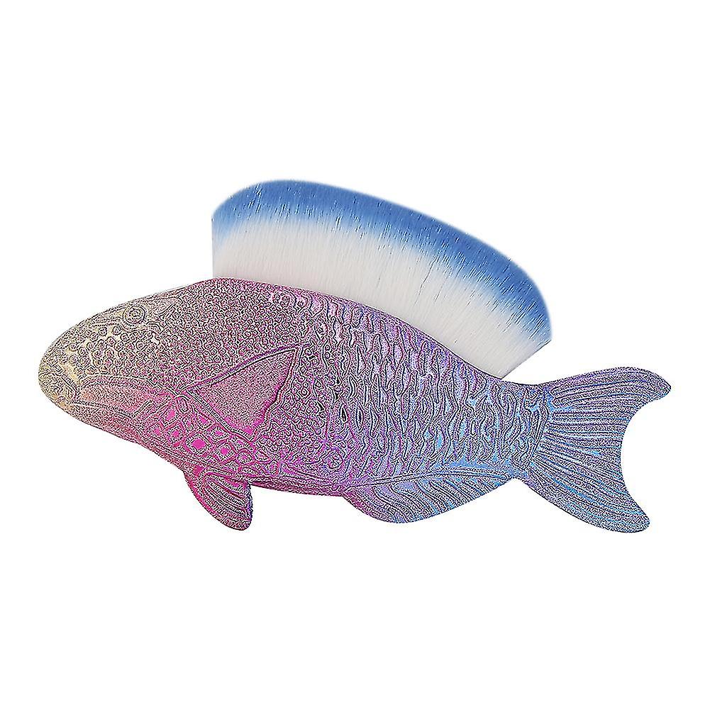 Fish Shaped Nail Cleaning Brush - Multi Functional Manicure Tool (Blue)