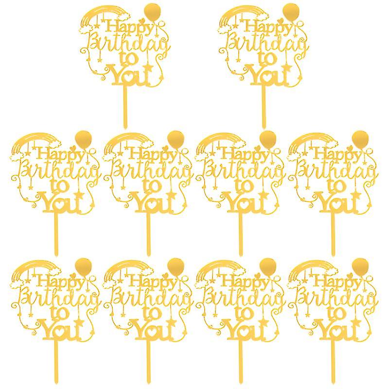 10pcs Cake Topper For Birthday Party