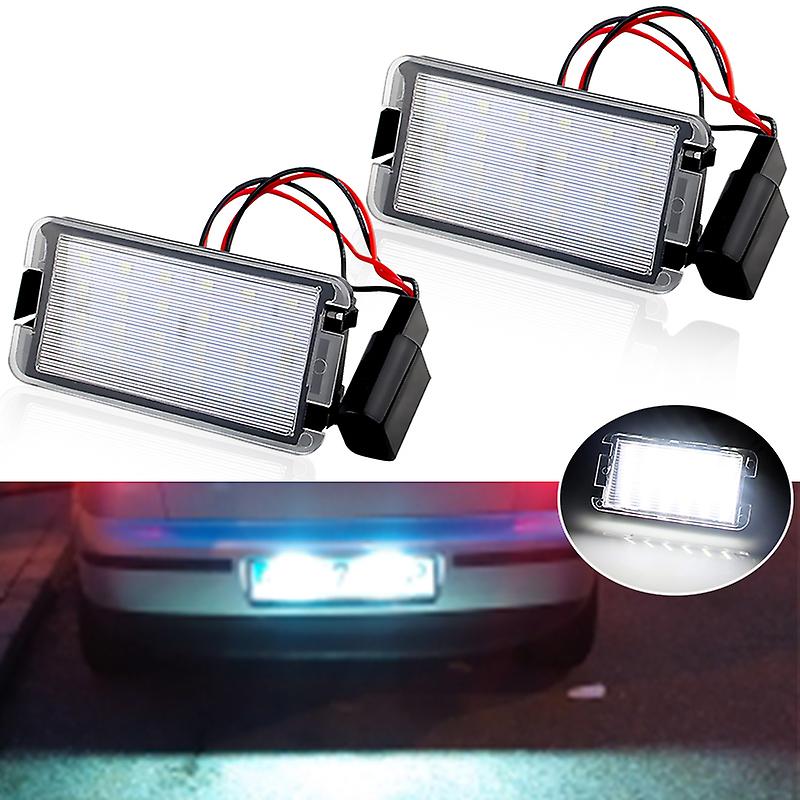 2pcs Canbus Error Free Car Led Number License Plate Lights For Seat Ibiza 6l Ab Altea Arosa Cordoba Mk1 Mk2 Leon Toledo Iii Lamp