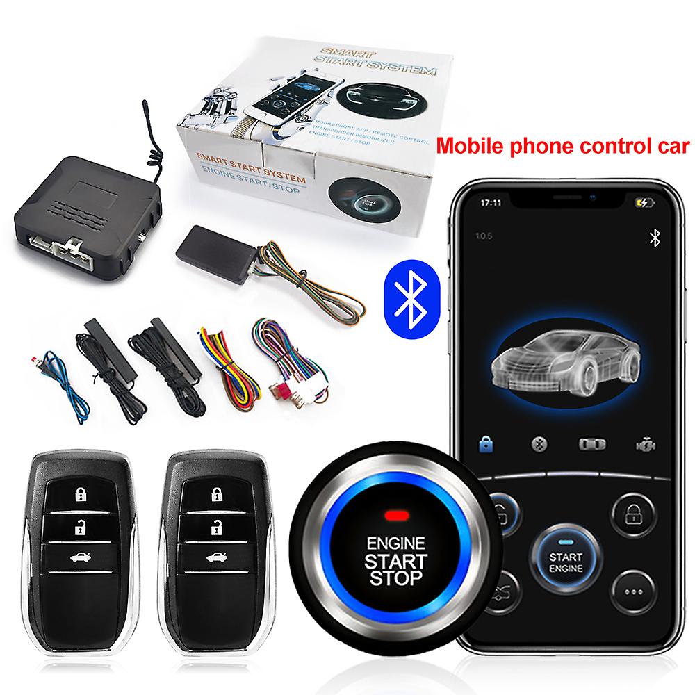 Phone App Control Automatic Start Stop Keyless Entry System Central Lock Automation Remote Start Engine Smart Car Alarm