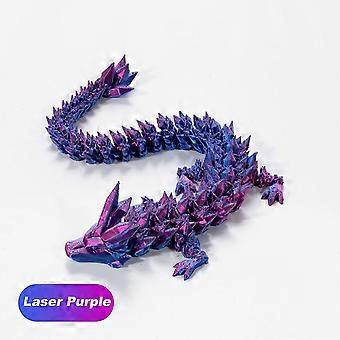 HUAWELL Lot De 4 Dragons En Cristal Imprimés En 3D – Articulés, Avec œufs – PLA Biodégradable – 28 Cm – Décoration Et Jouet Anti-stress