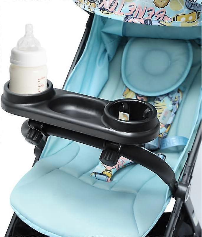 Universal stroller snack tray with cup holder (black), children's sna