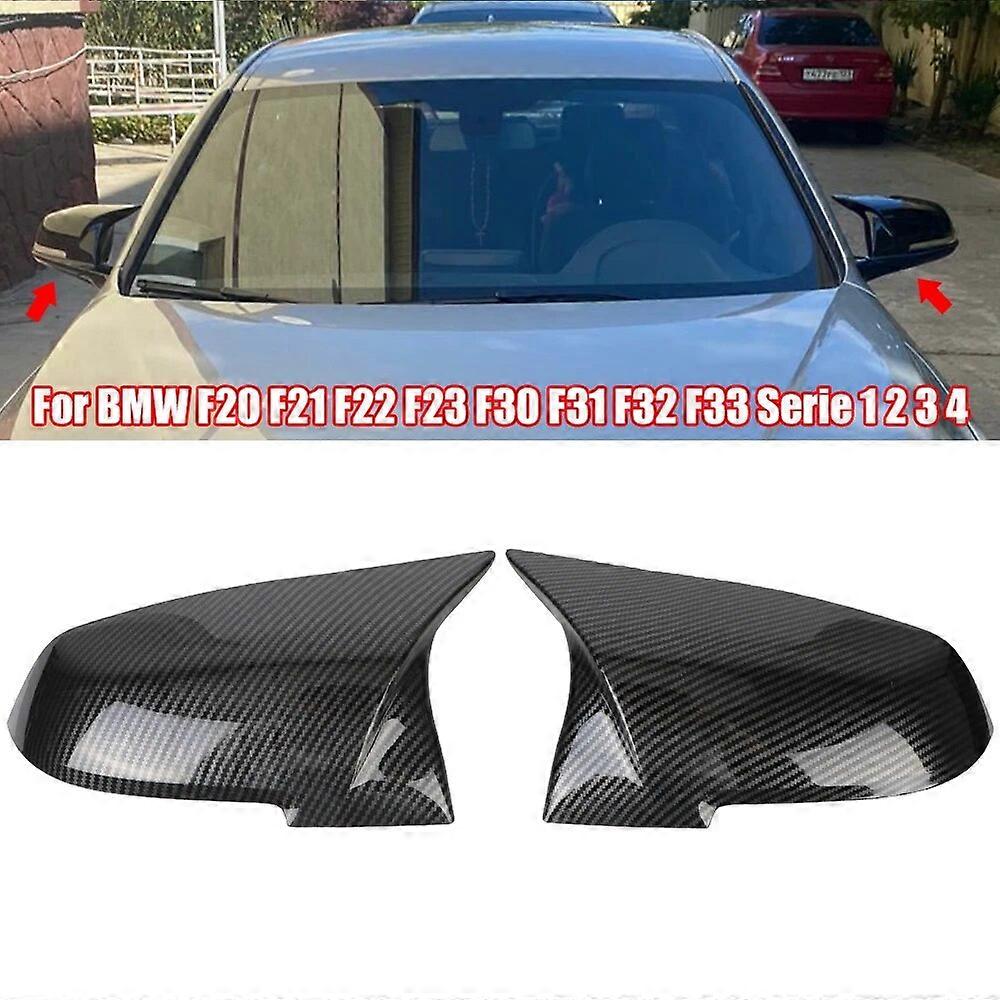 Car Rear View Side Mirror Covers Carbon Fiber Decorative Cap Accessories For BMW Serie 1 2 3 4 X1 F30 F31 F32 F20 F21 F22 F23 ST1M811