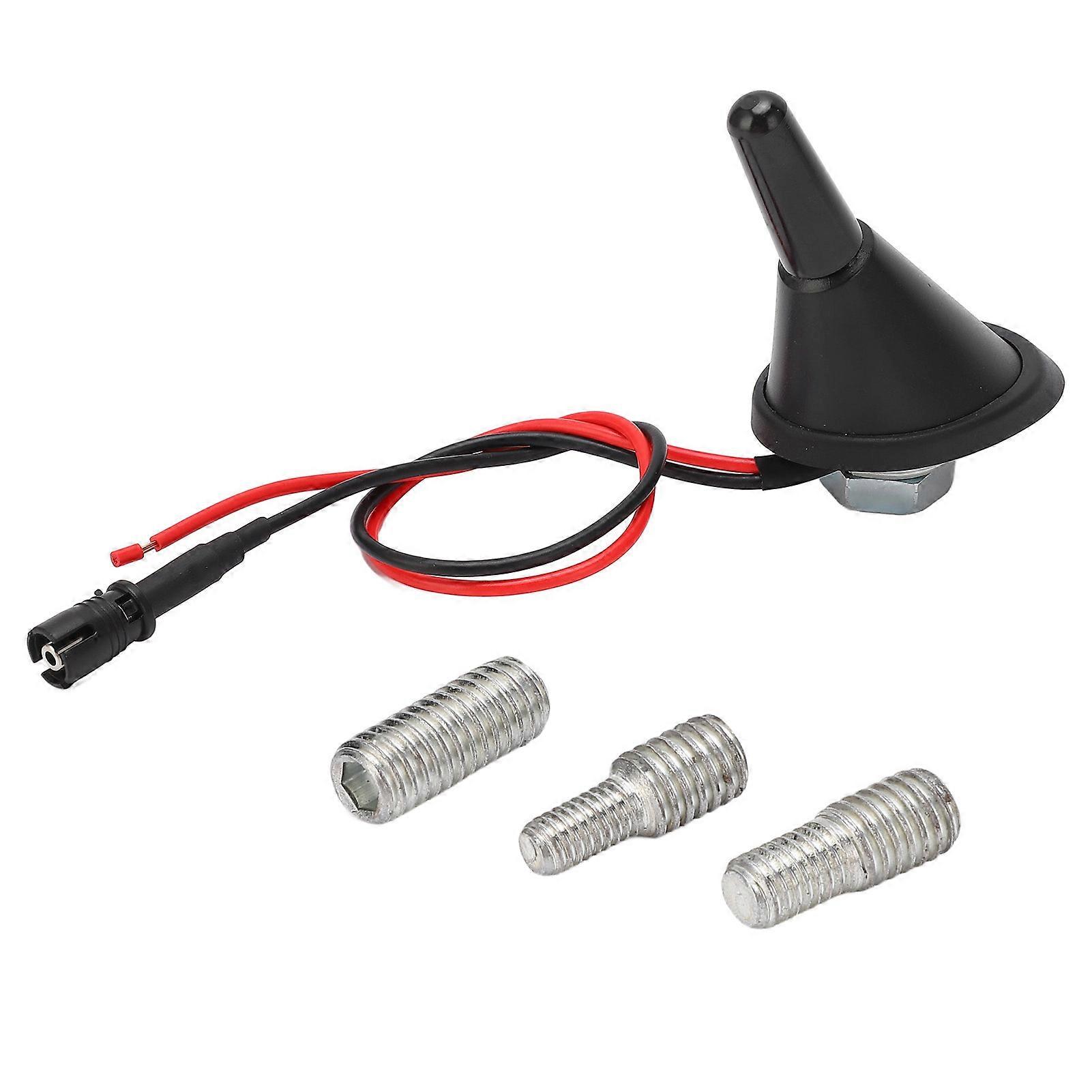 Car Roof Antenna Raku 2 Base with Amplifier Kit Short Type Universal Compact Design for Automobiles E2U411