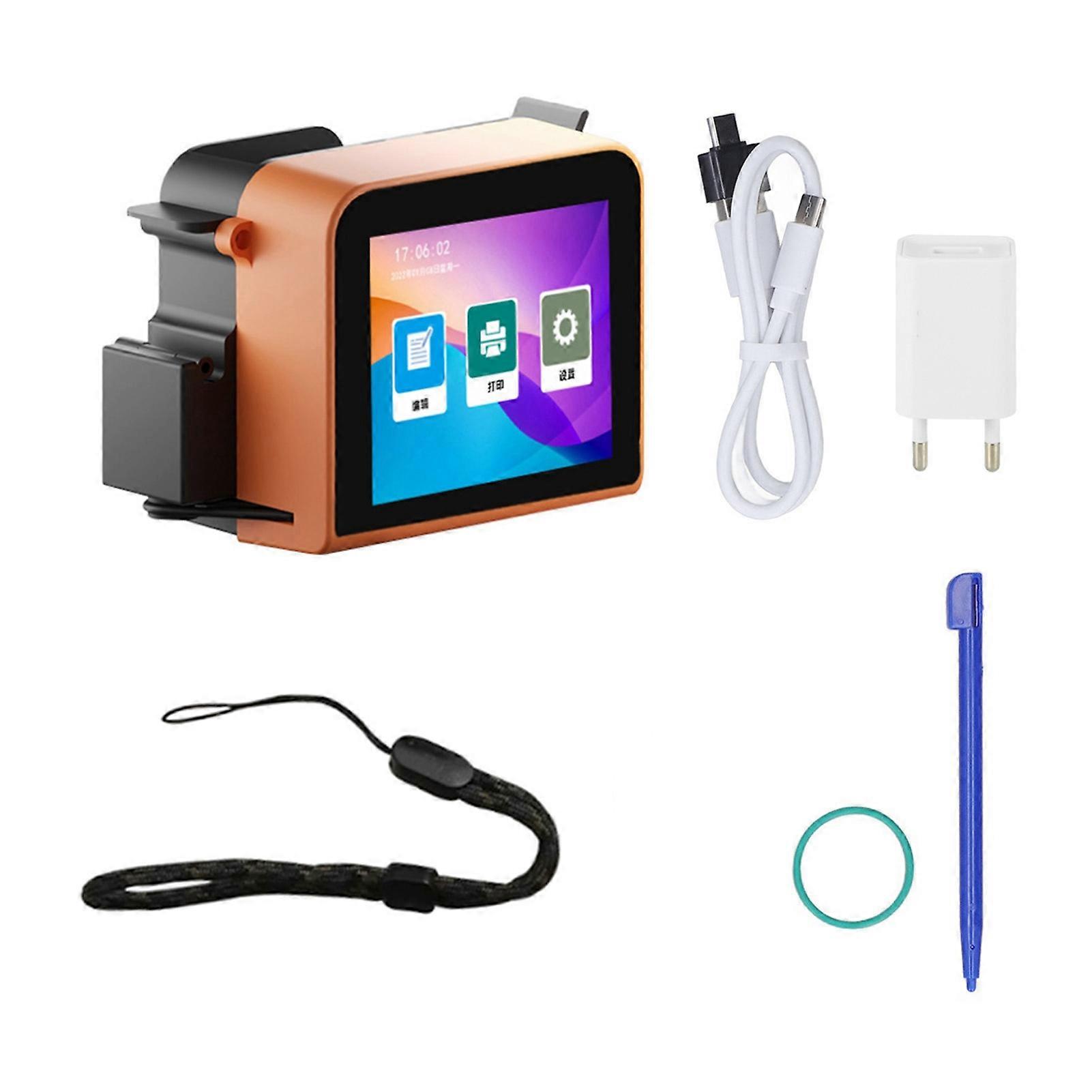 Handheld Inkjet Printer LED Touchscreen 4 Core CUP Automatic Portable Inkjet Printing Machine 100240V EU Plug NO.1246
