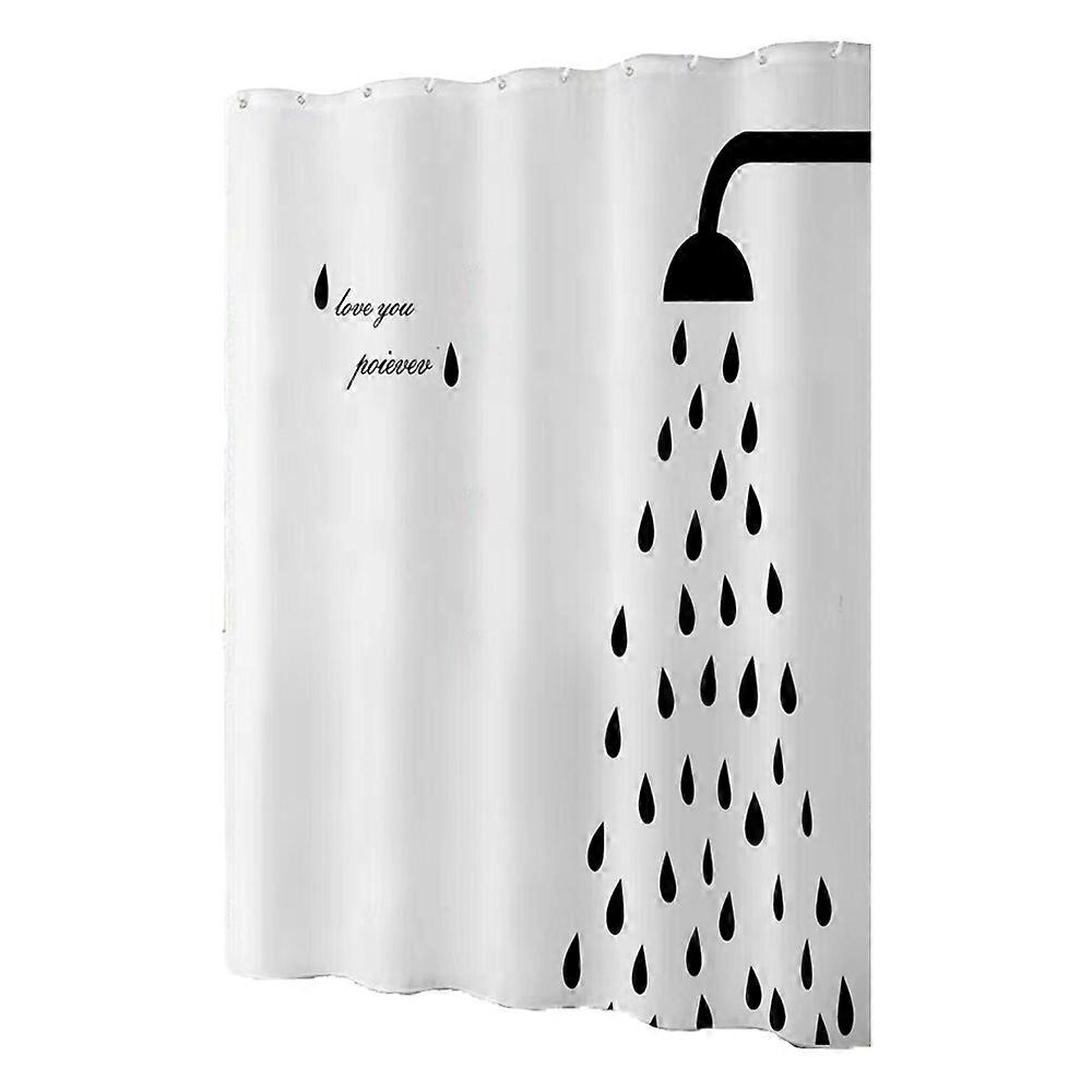 Creative digital printing fresh shower curtain suitable for various places