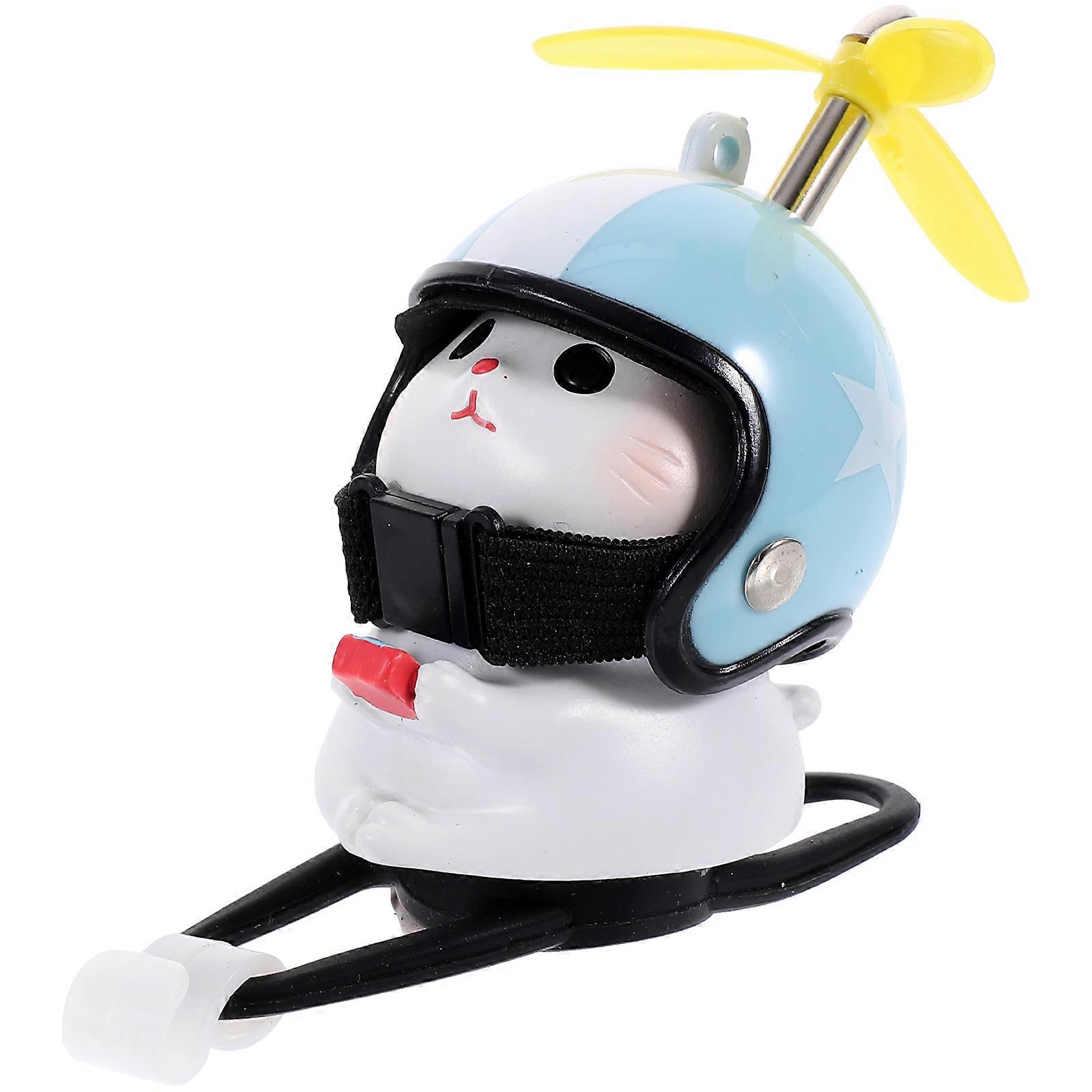 Lovely Cat Toy with Propeller Helmet Car Dashboard Decorations Creative Cat Bike Horns