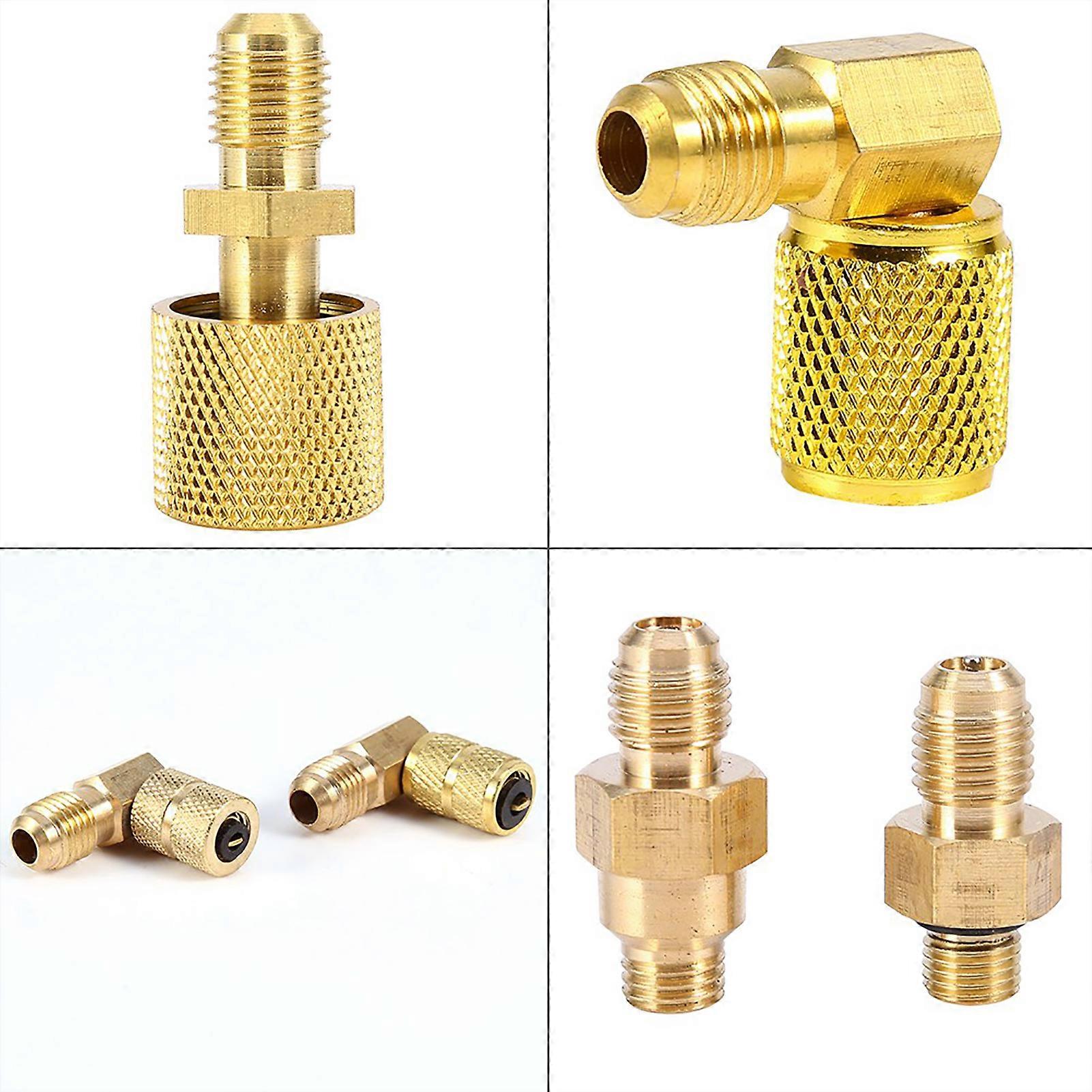 R134A R12 Car A/C Air Conditioner Refrigeration Converting Adapter Connector Hose Set Kit