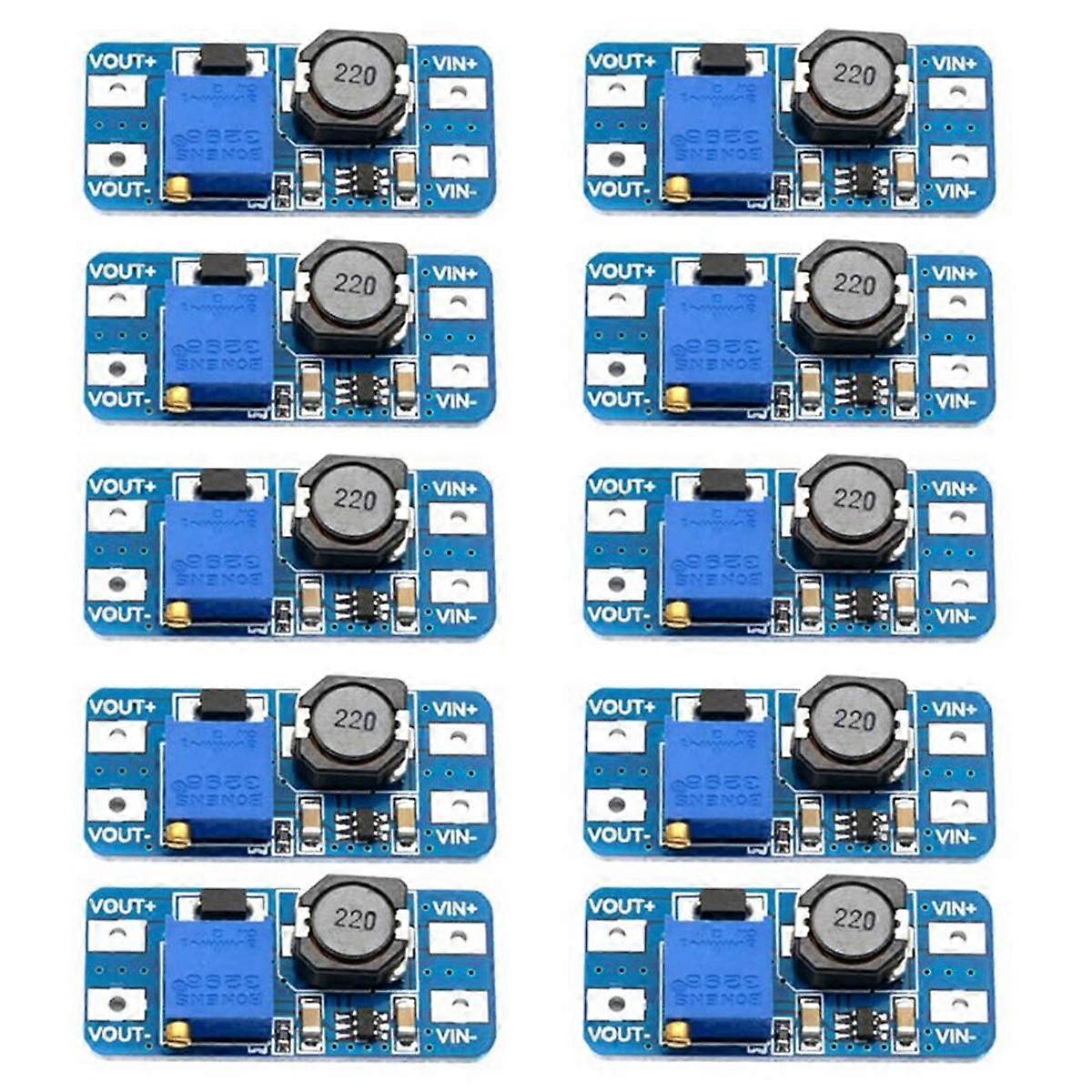 10PCS, , DC-DC Converter, Boost Regulator, USB Power Module, 2V-24V to 5V-28V, 2A Output, Micro-USB