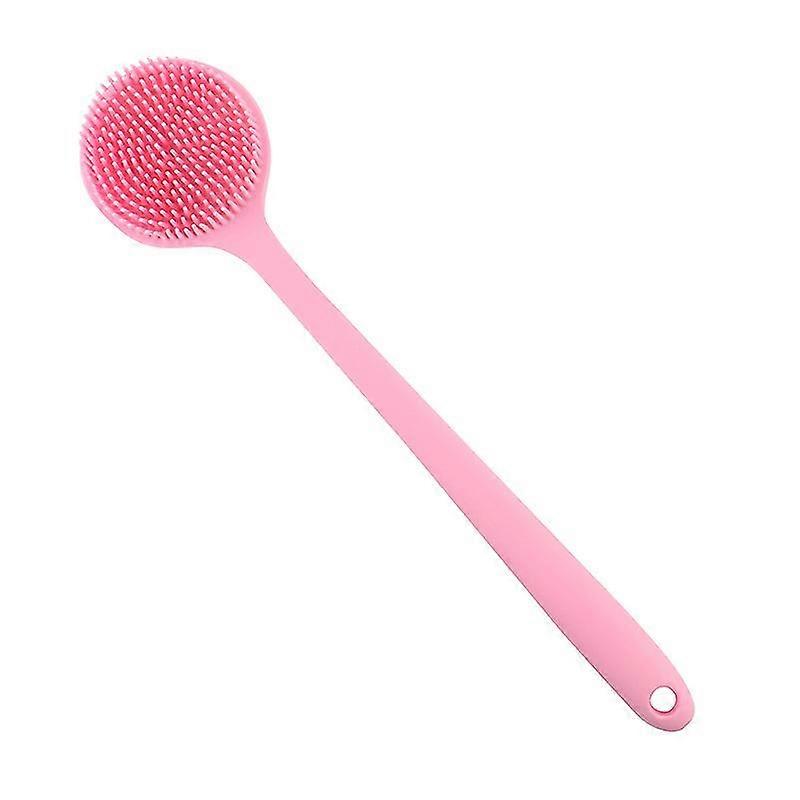 Silicone Long Handled Bath Brush Back Rubbing Bath Bathroom Massage Brush