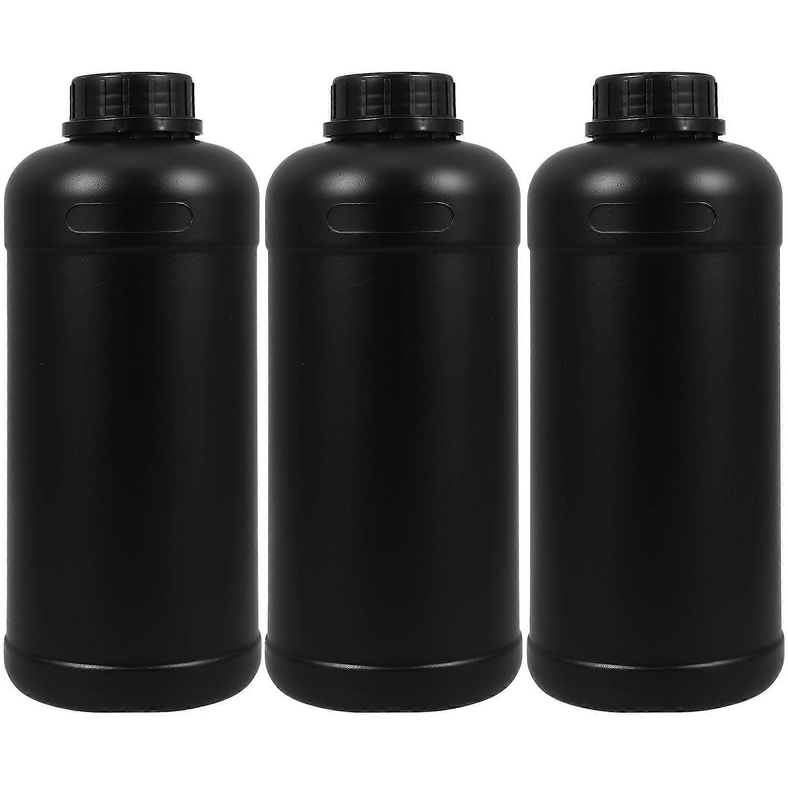 3pcs Empty Reagent Bottles Sample Bottles with Cap Laboratory Sample Containers(1L)