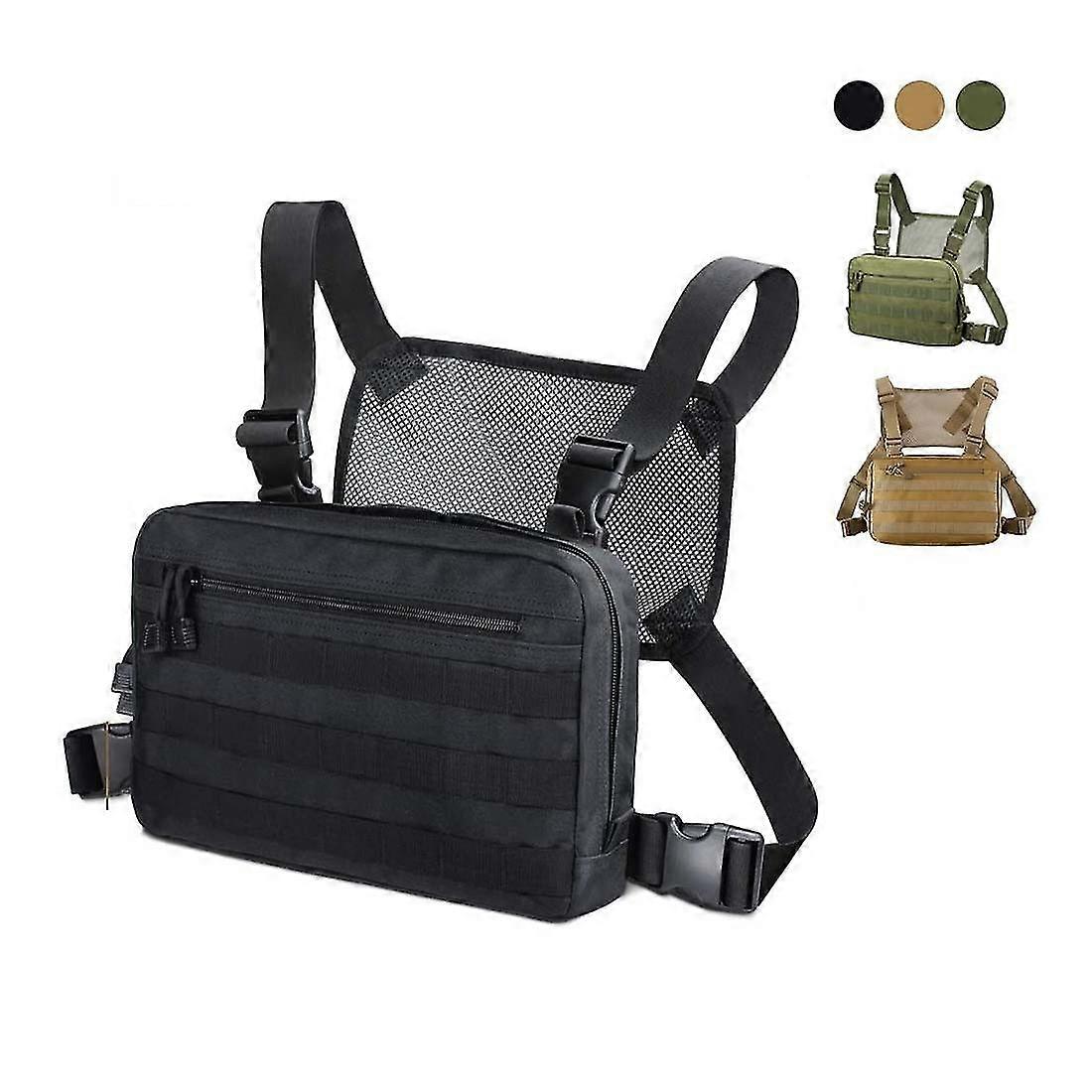 حقيبة تلاعب الصدر التكتيكية ، أكياس Recon Kit الحقيبة الأمامية Edc القتالية ل Wargame1pc الجيش الأخضر