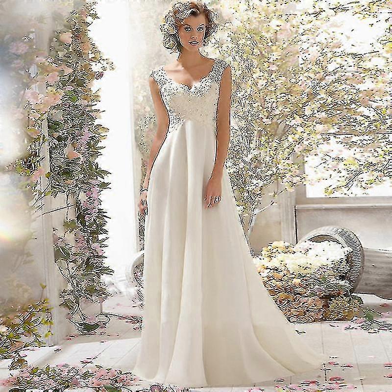 Wedding Dress For Bride Beach Vintage A Line Backless Lace Summer Wedding Dresses