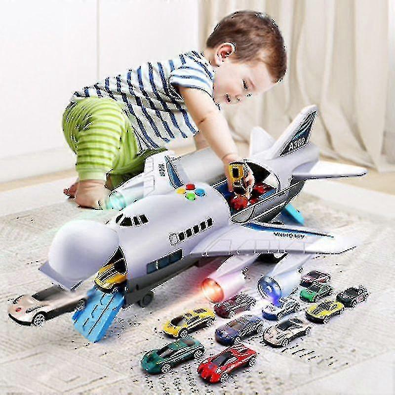 Toy Aircraft Music Story Simulation Track Inertia Children's Toy Aircraft Large Size Passenger Plane Kids Airliner Toy Car