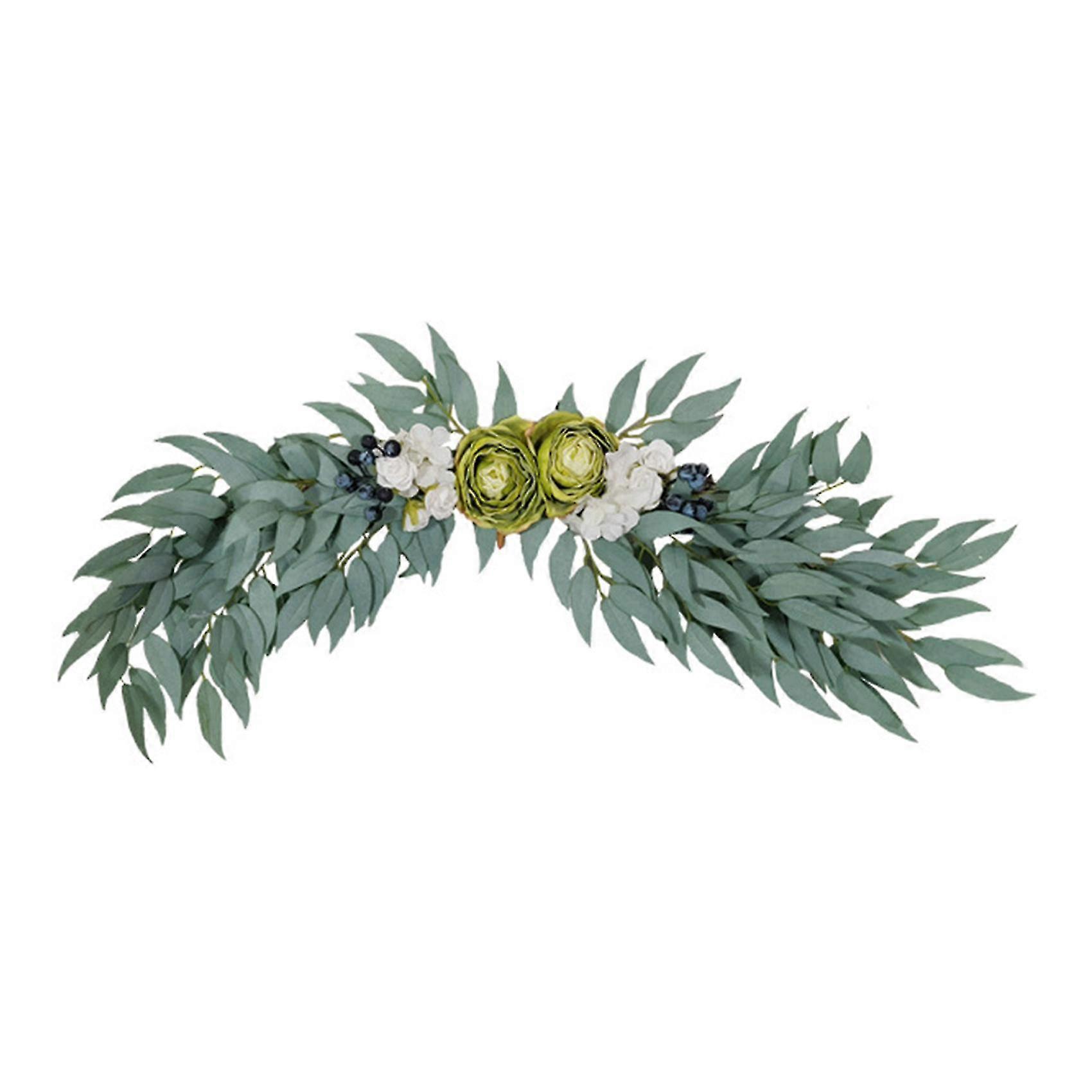 Wedding Wall-mounted Simulation Rose Willow Lintel Decoration C