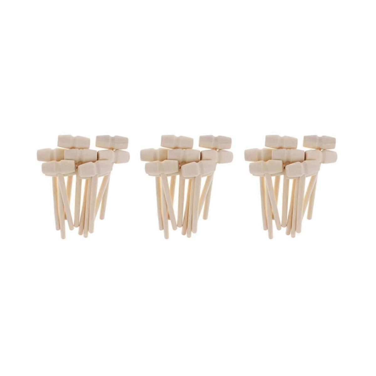 90PCs Mini Wooden Hammer for Lobster Crab and Other Shellfish,Solid Wood Mini Mallet Knocking Plane