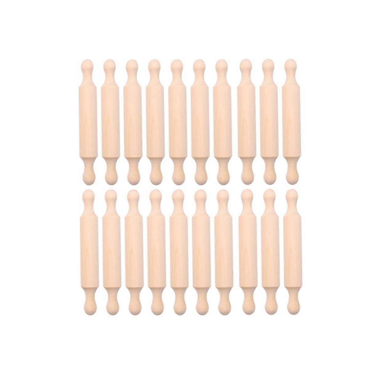 7In Wooden Mini Rolling Pin Long Kitchen Baking Small Dough Rolling Pin for Children Fondant Pastry