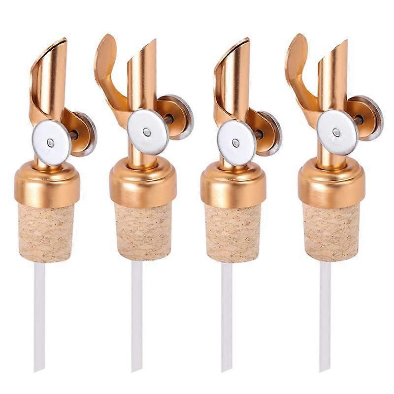4 Pack Olive Oil Spout with Cork Oil Spout Liquor Pourers Olive Oil and Vinegar Stopper for Kitchen