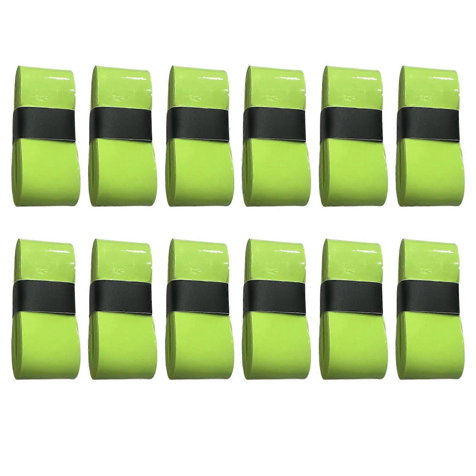 12Pcs Pickleball Grip Tapes Self-Adhesive Slip Resistant Super Absorbent Vivid Color Universal Tennis Racket Grip Tape Overgrip