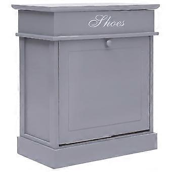 Schuhschrank weiß 50x28x58 cm Paulownia Holz