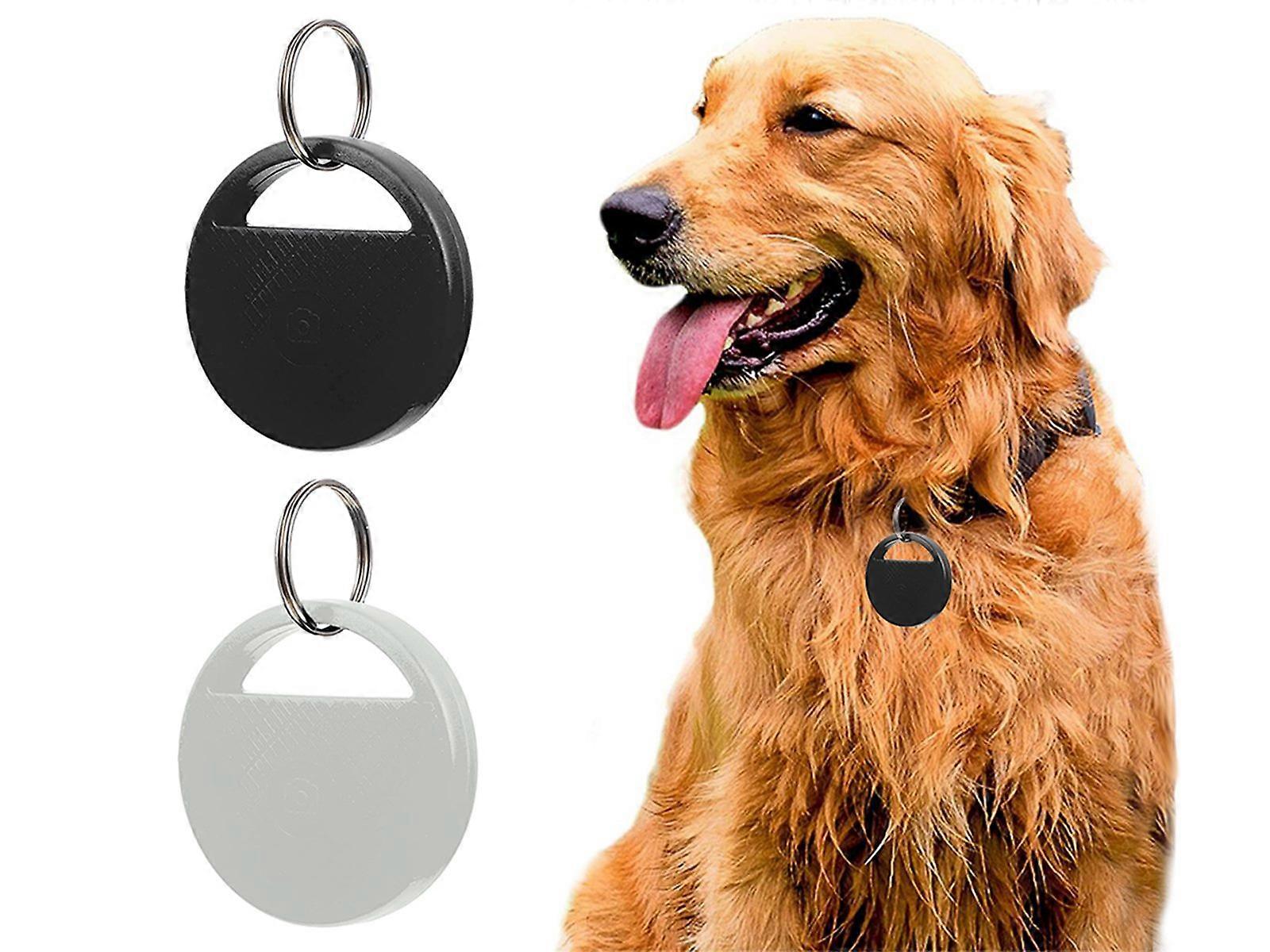 2Pcs Bluetooth Key Finder GPS Tracker Bluetooth Locator Pet Tracker Black White