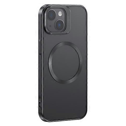 For iPhone 15 USAMS Grid Shadow Series MagSafe Phone Case