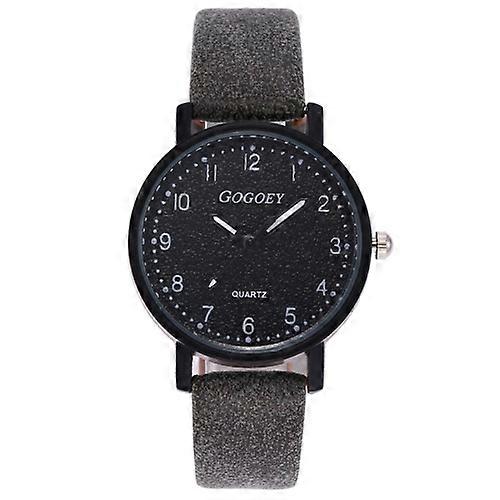 GOGOEY G508L Girls Casual Solid Color Stone Texture Shallow Matte Retro Quartz Watch