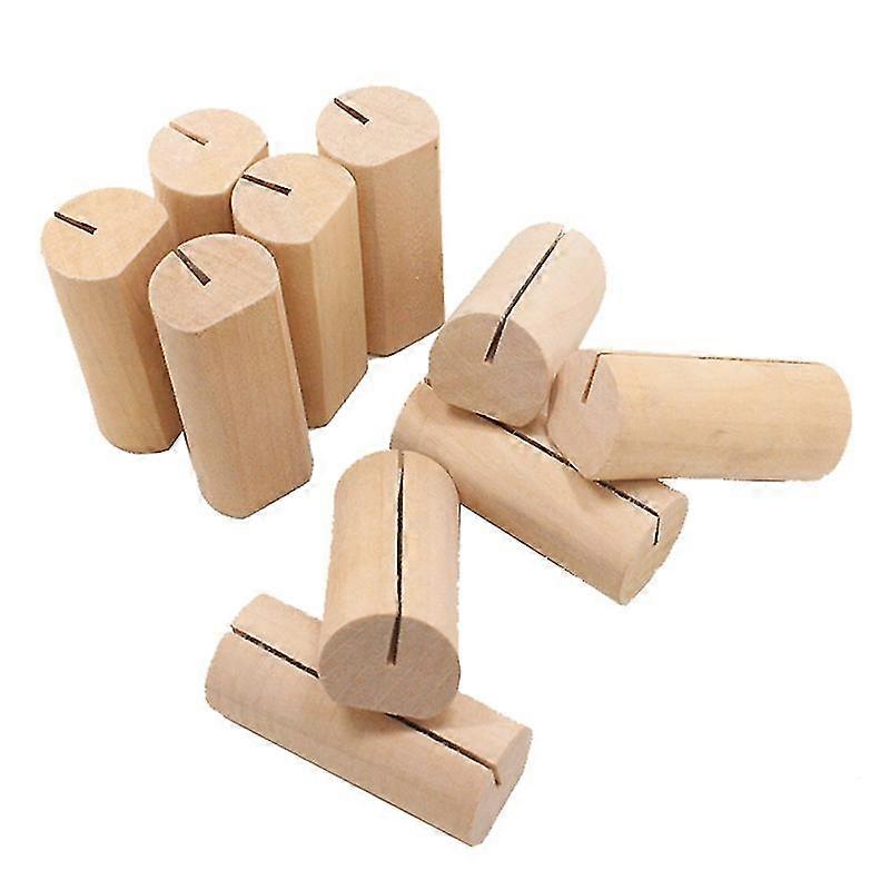 10 Pack Wooden Table Number Stand Holders Memo Note Place Card Display Holder