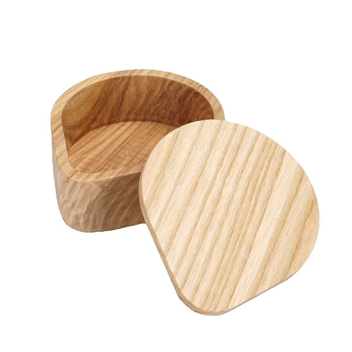 CoffeeFilter Paper Box Solid Wood Round Mocha Pot Filter Paper Box Handle Powder Bowl Filter Paper