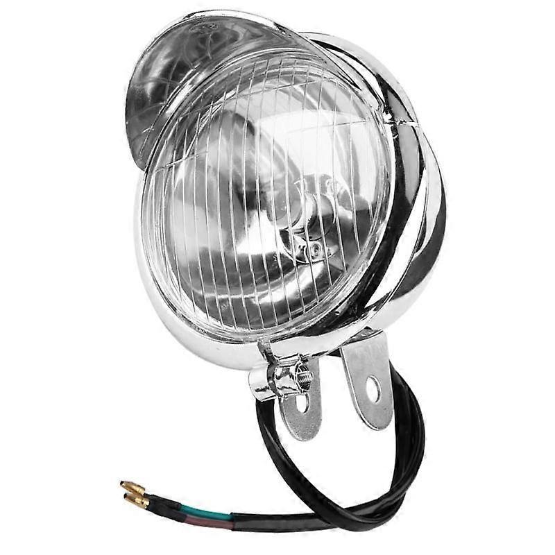 12v Universal Chrome Color ABS Motorcycle Fog Lights Headlight Lamp
