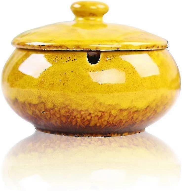 Ashtray With Lids, Windproof Ash Tray Outdoor For Patio