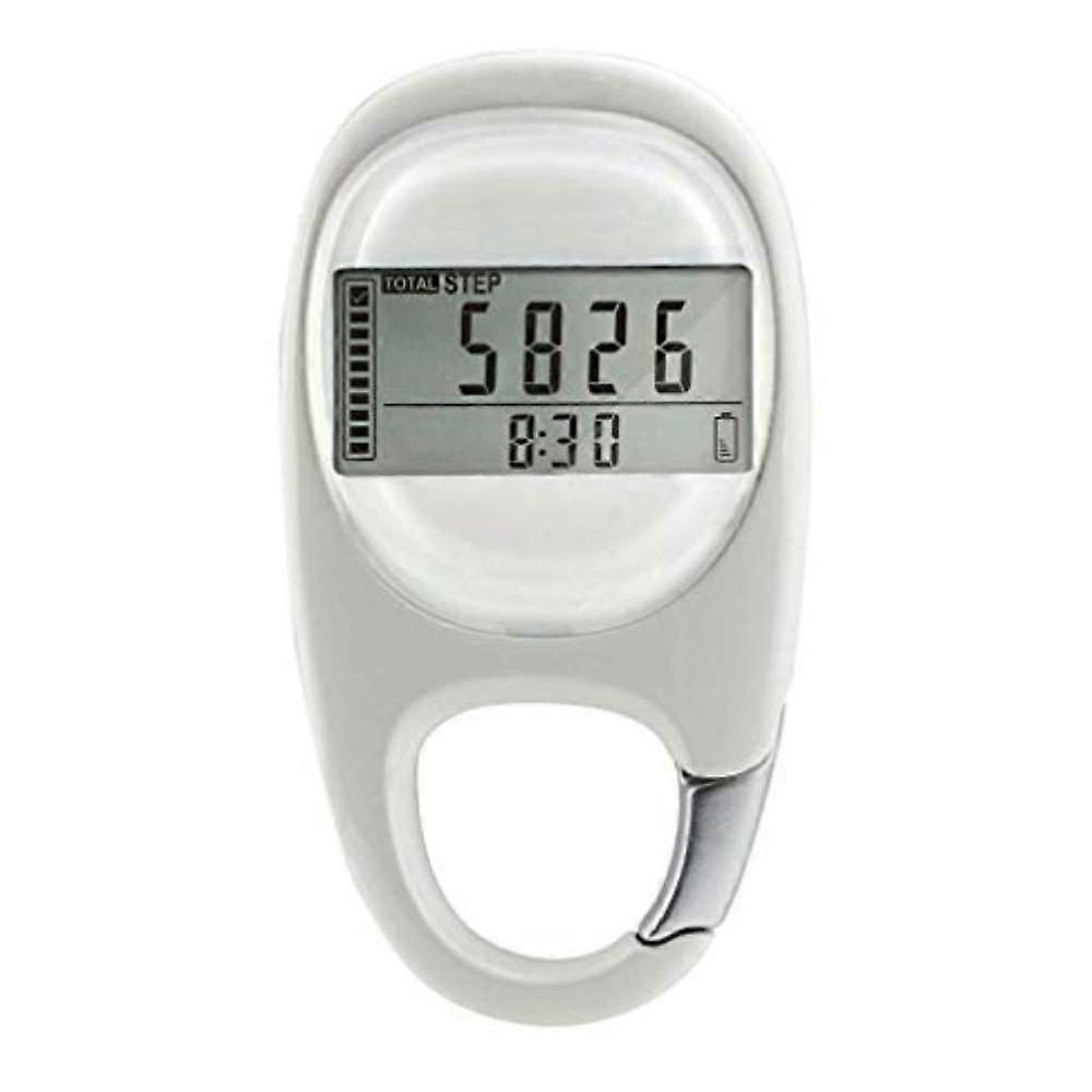3D Fitness Pedometer with 7 Day Memory Function, Step Counter with Carabiner Clip Distance/Calorie/Time