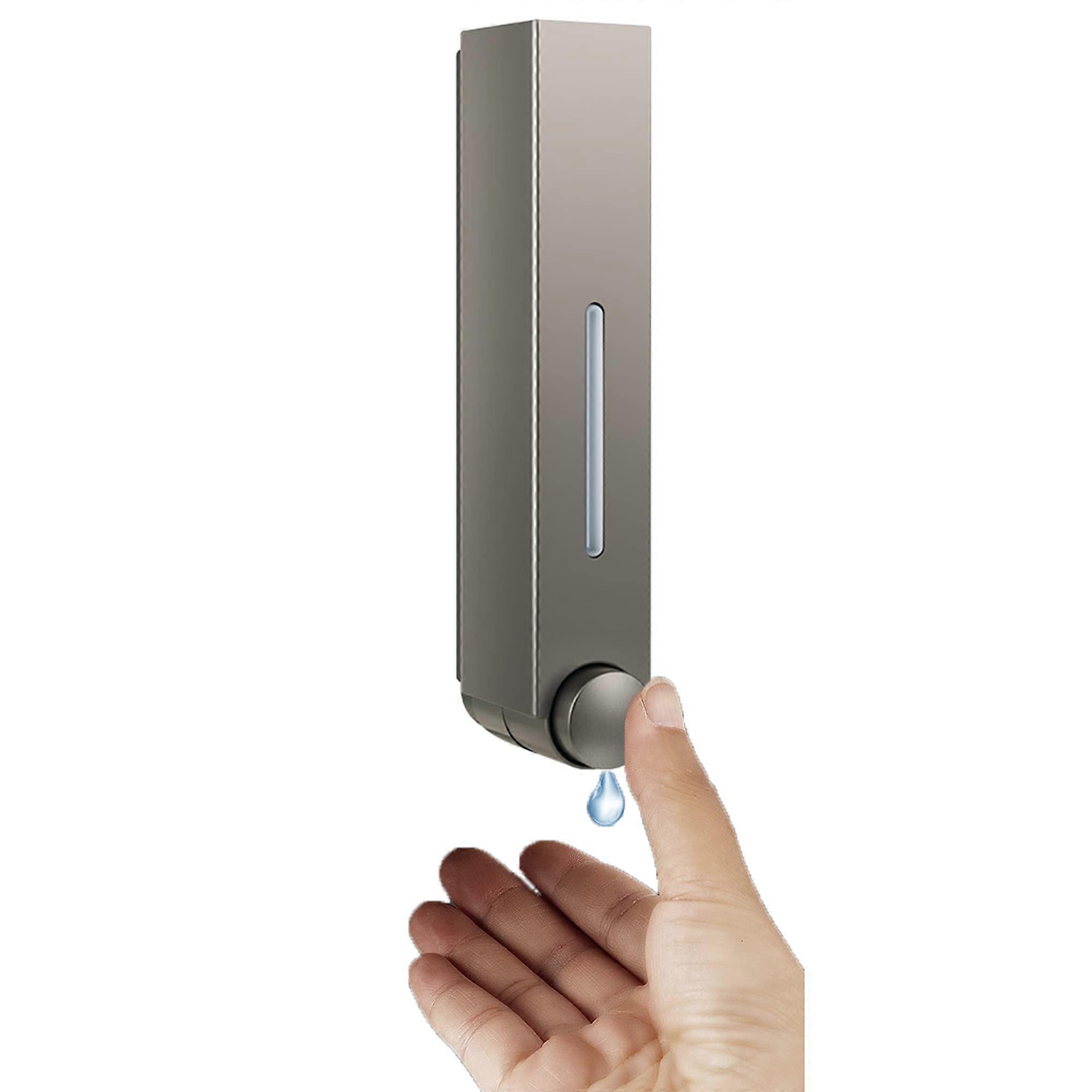 Soap Dispenser, Hand Sanitizer Dispenser Wall Mounted Manual 420ml High-Capacity, Chamber No Drill Wall-Mounted