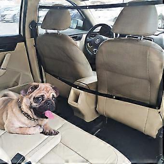 Hundeauto-Barriere Fahrzeug Haustierbarriere Rücksitz-Mesh-Hundeauto-Trennnetz mit Einstellseil und Haken Geeignet für SUV-Pickup und Kleinwagen, 110 cm * 60 cm