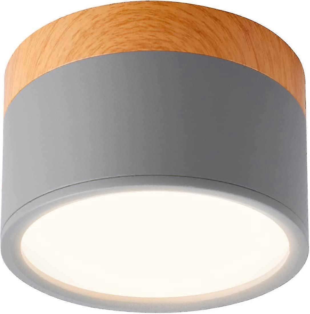 5w led round surface mounted ceiling spotlight,scrub gray,warm white,90mm,3000k