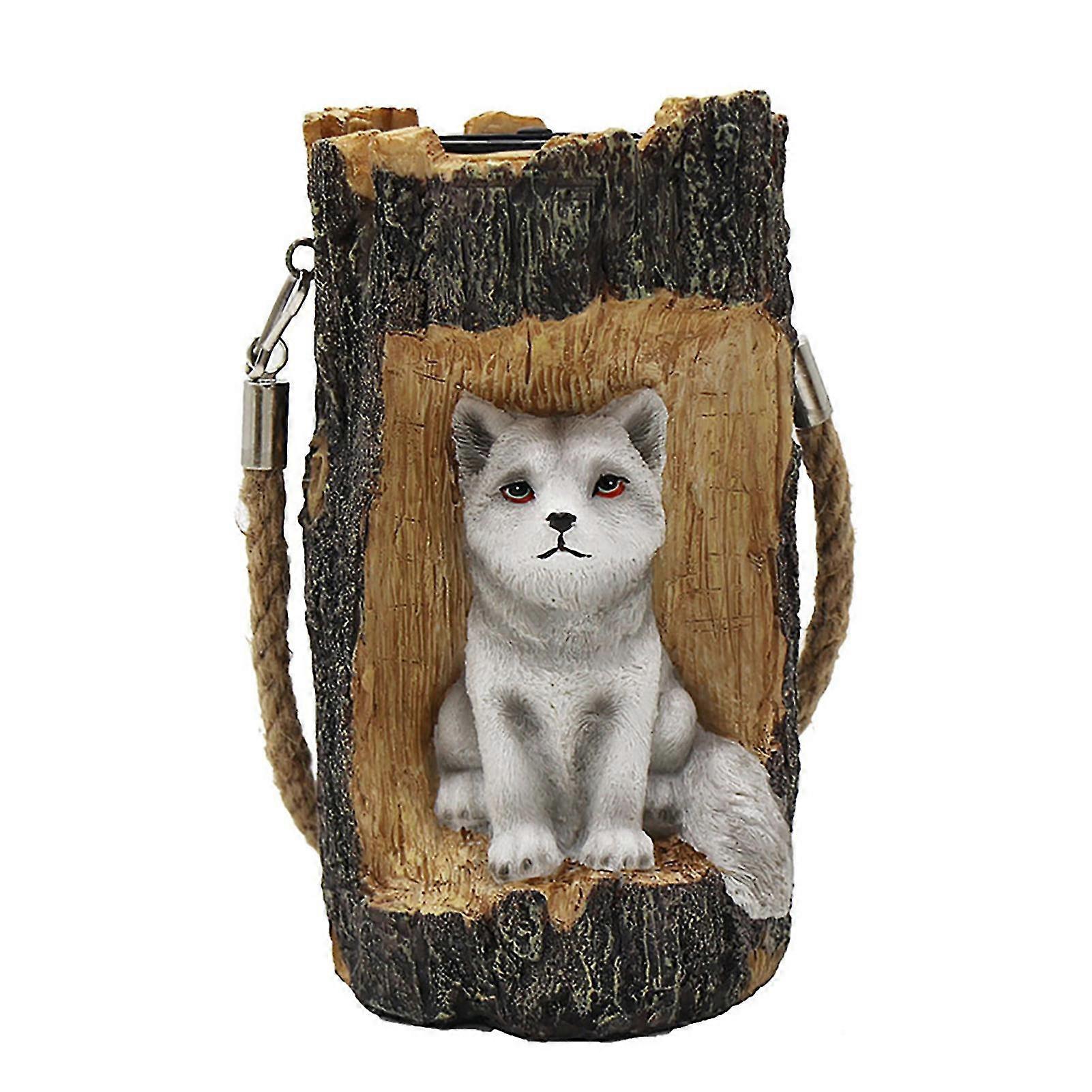 그루터기 태양 Led 빛 귀여운 만화 동물 수지 교수형 장식 야외