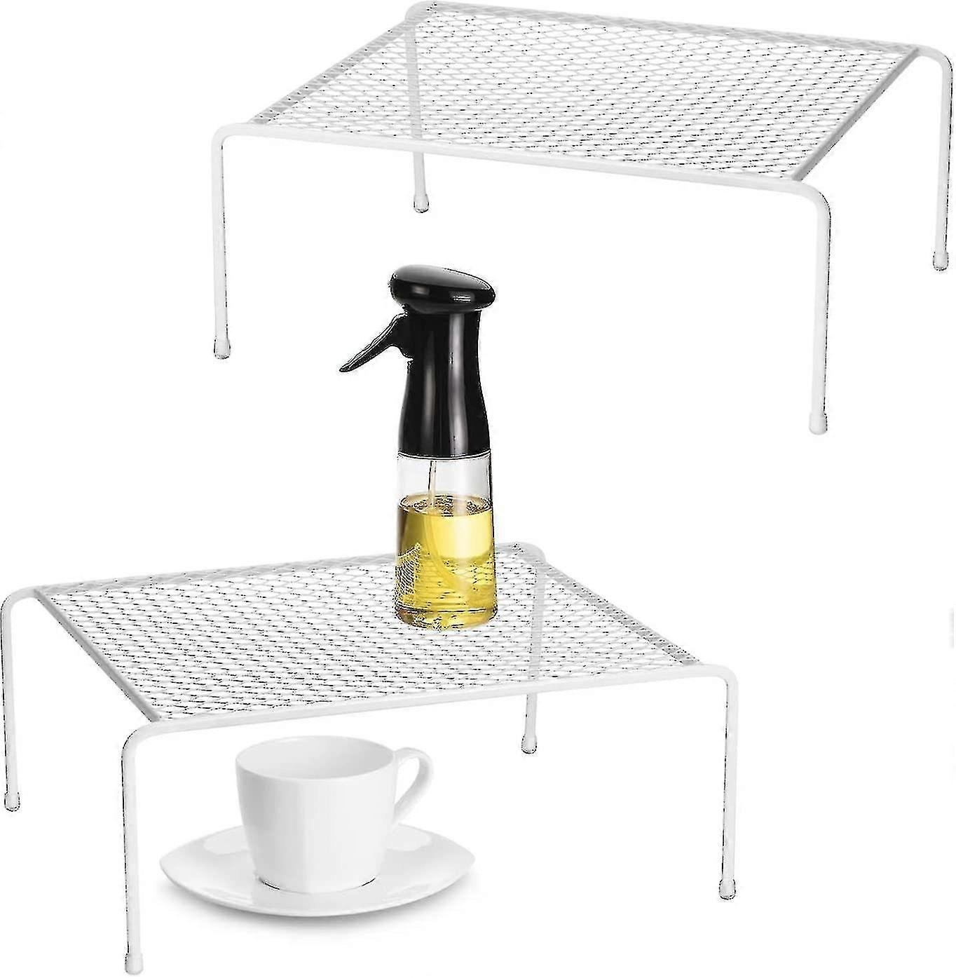 2 Pack Metal Wire Kitchen Cupboard Organizer For Kitchen