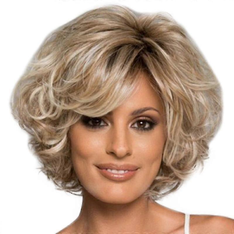 Ladies Short Wavy Bob Style Synthetic Hair Wigs