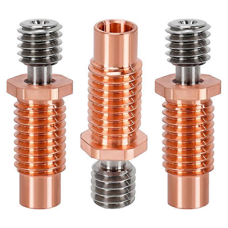 3pcs Printer Nozzle Throat Heatbreak For E3d V6 Brass Copper Throat