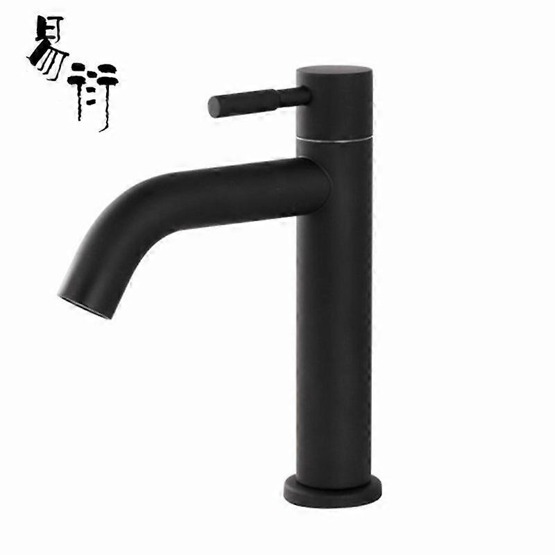 Grifo de baño de acero inoxidable negro mate