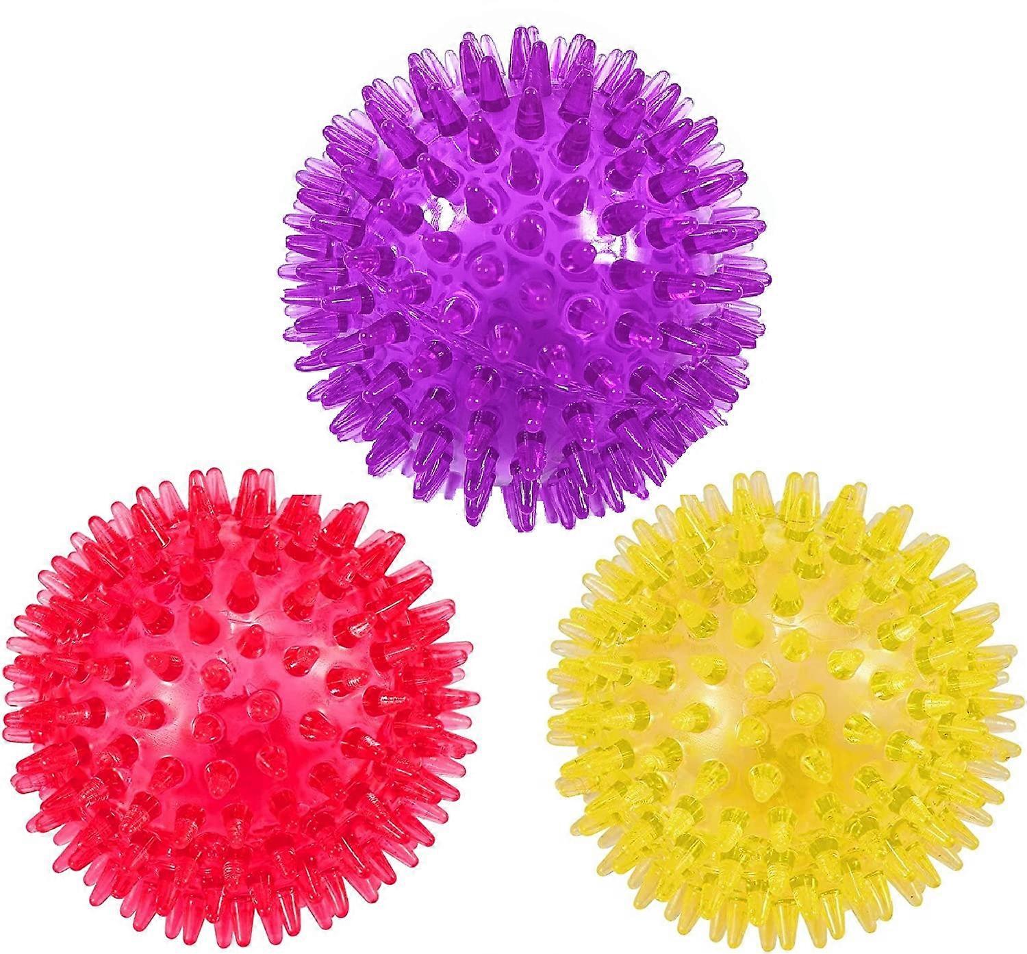 Set van 3 piepende hondenballetjes 6,5 cm