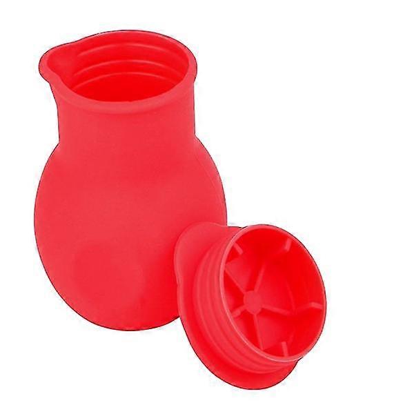 2pcs Practical Silicone Chocolate Melting Pot Mould Butter Sauce Milk Baking Pouring (red)