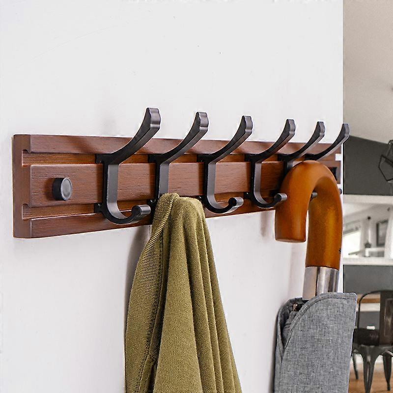 Coat Hook Coat Rail Wood Coat Hook, With 5 Hooks
