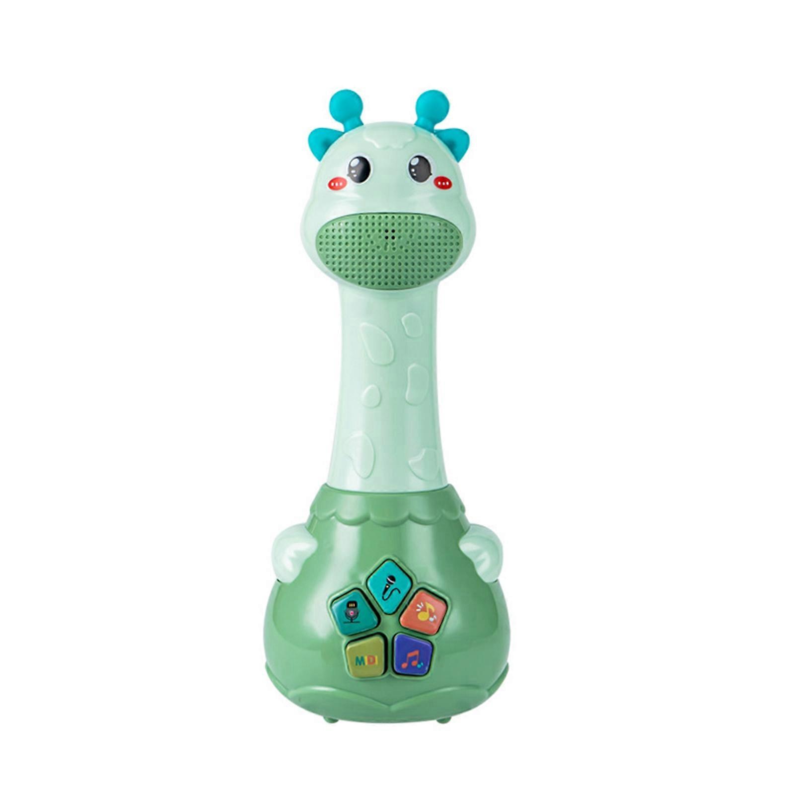 Microphone Toy Recordable Stimulating Expressive Potential Glow Integrated 3D Stereo Sound Entertainment Vivid Color Kids Deer Shaped Luminous Musical